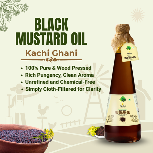Kacchi Ghani Mustard Oil | Pure & Healthy Cold Pressed Oil for Cooking
